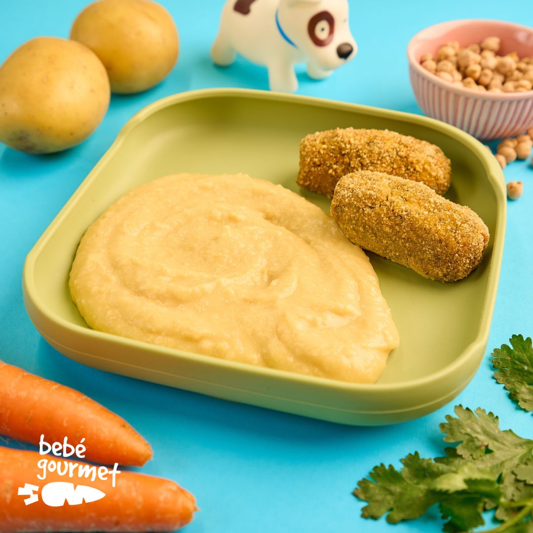 Croquetes de Tofu com Puré de Grão (12+)